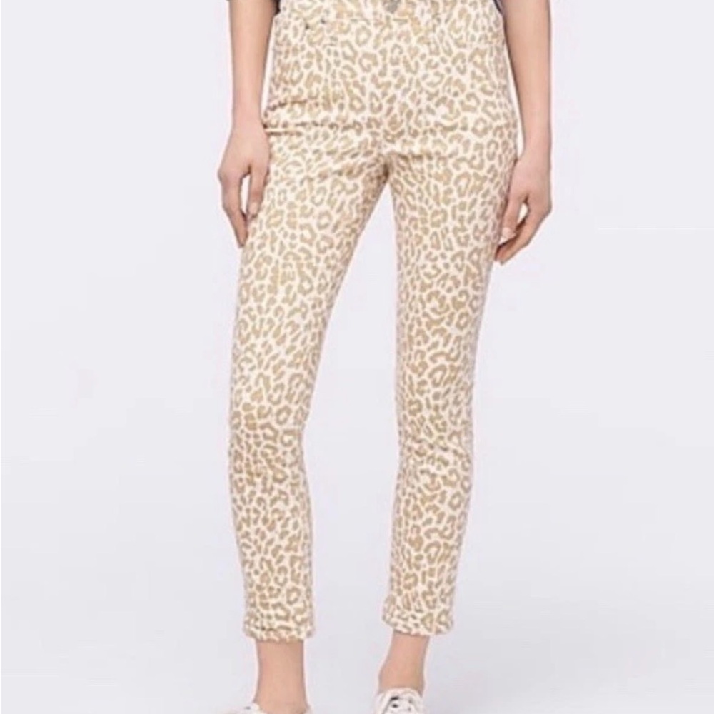 J. Crew 10” High Rise Toothpick Jean Safari Print 28” C1-021